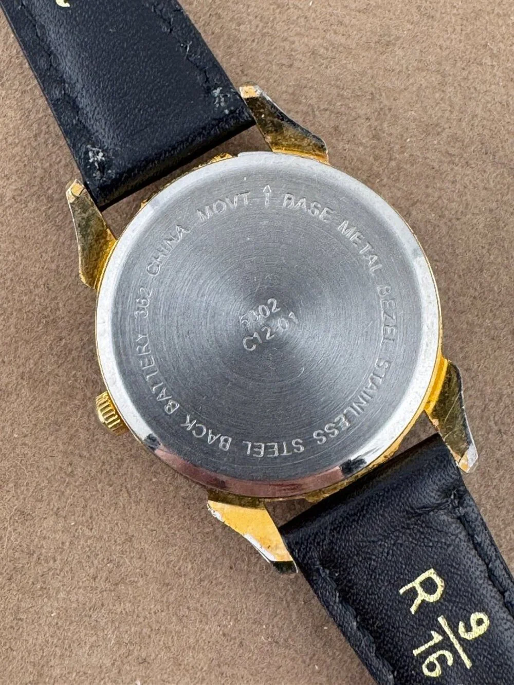 Vintage Moonphase Watch with Date New Black Strap